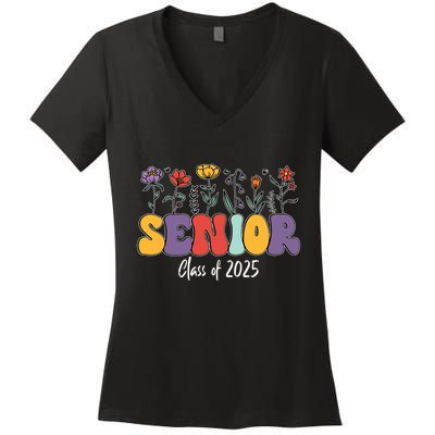 Senior 2025 Class Of 2025 Graduate Graduation 2025 Women's V-Neck T-Shirt