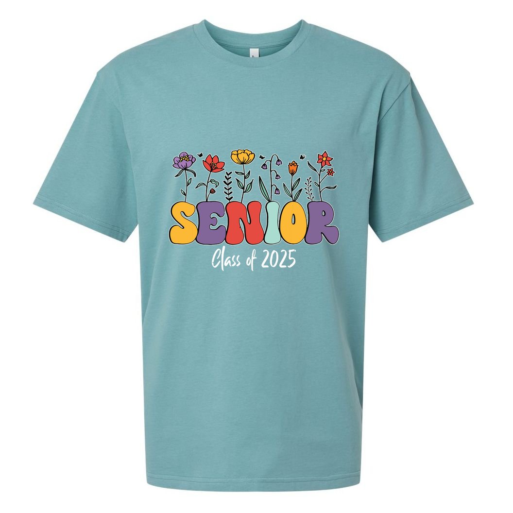 Senior 2025 Class Of 2025 Graduate Graduation 2025 Sueded Cloud Jersey T-Shirt