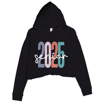 Senior 2025 Class Of 2025 Graduation Crop Fleece Hoodie