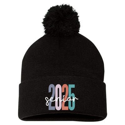 Senior 2025 Class Of 2025 Graduation Pom Pom 12in Knit Beanie