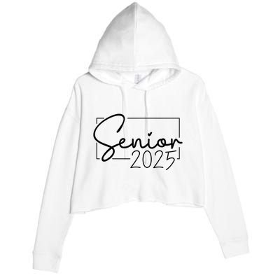 Senior 2025 Class Of 2025 Graduation Crop Fleece Hoodie