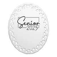 Senior 2025 Class Of 2025 Graduation Ceramic Oval Ornament