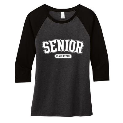 Senior 2025 Class Of 2025 Senior First Day Of School Women's Tri-Blend 3/4-Sleeve Raglan Shirt
