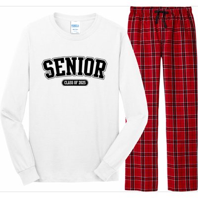 Senior 2025 Class Of 2025 Senior First Day Of School Long Sleeve Pajama Set