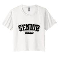 Senior 2025 Class Of 2025 Senior First Day Of School Women's Crop Top Tee
