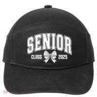 Senior 2025 Coquette Class Of 2025 Senior Year 7-Panel Snapback Hat