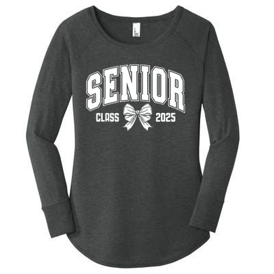 Senior 2025 Coquette Class Of 2025 Senior Year Women's Perfect Tri Tunic Long Sleeve Shirt