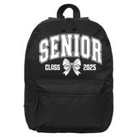 Senior 2025 Coquette Class Of 2025 Senior Year 16 in Basic Backpack