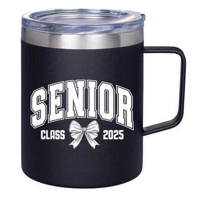 Senior 2025 Coquette Class Of 2025 Senior Year 12oz Stainless Steel Coffee Mug