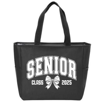 Senior 2025 Coquette Class Of 2025 Senior Year Zip Tote Bag