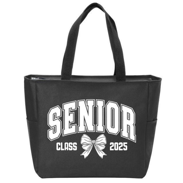 Senior 2025 Coquette Class Of 2025 Senior Year Zip Tote Bag