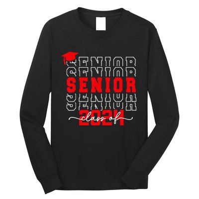 Senior 24 Class of 2024 Back to School Graduation 2024 Long Sleeve Shirt