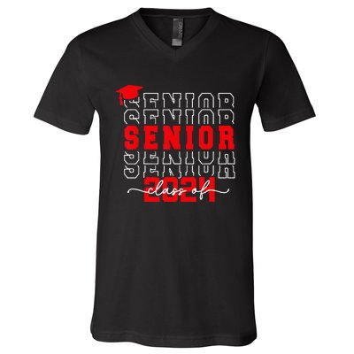 Senior 24 Class of 2024 Back to School Graduation 2024 V-Neck T-Shirt