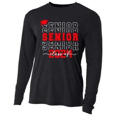 Senior 24 Class of 2024 Back to School Graduation 2024 Cooling Performance Long Sleeve Crew