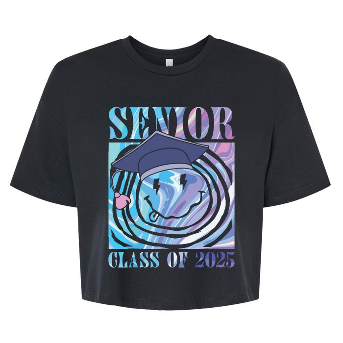 Senior 2025 Class Of 2025 Senior Graduation 2025 Bella+Canvas Jersey Crop Tee