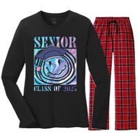 Senior 2025 Class Of 2025 Senior Graduation 2025 Women's Long Sleeve Flannel Pajama Set 