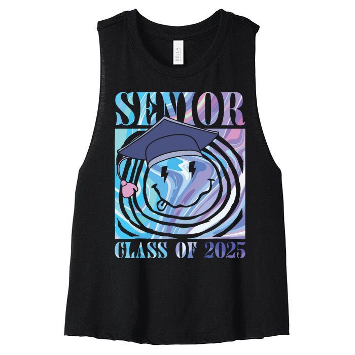 Senior 2025 Class Of 2025 Senior Graduation 2025 Women's Racerback Cropped Tank