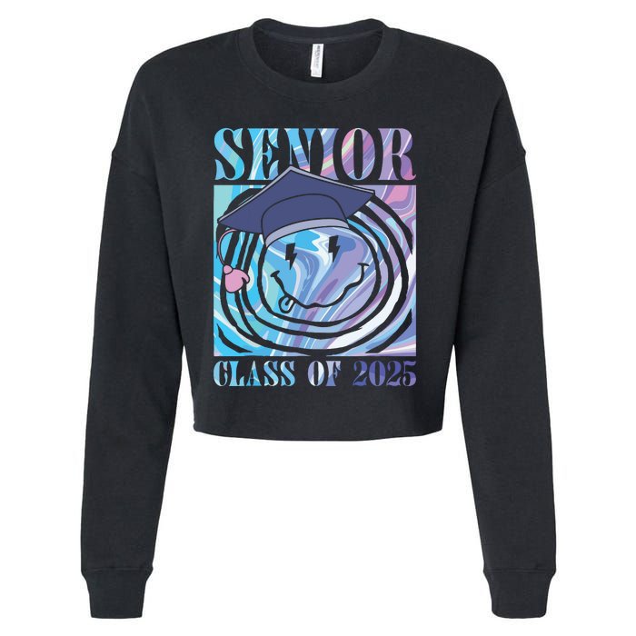 Senior 2025 Class Of 2025 Senior Graduation 2025 Cropped Pullover Crew