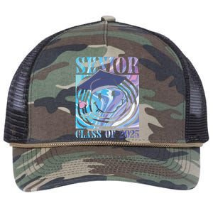 Senior 2025 Class Of 2025 Senior Graduation 2025 Retro Rope Trucker Hat Cap