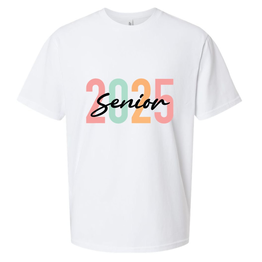 Senior 2025 Class Of 2025 Seniors Graduation 2025 Graduate Sueded Cloud Jersey T-Shirt