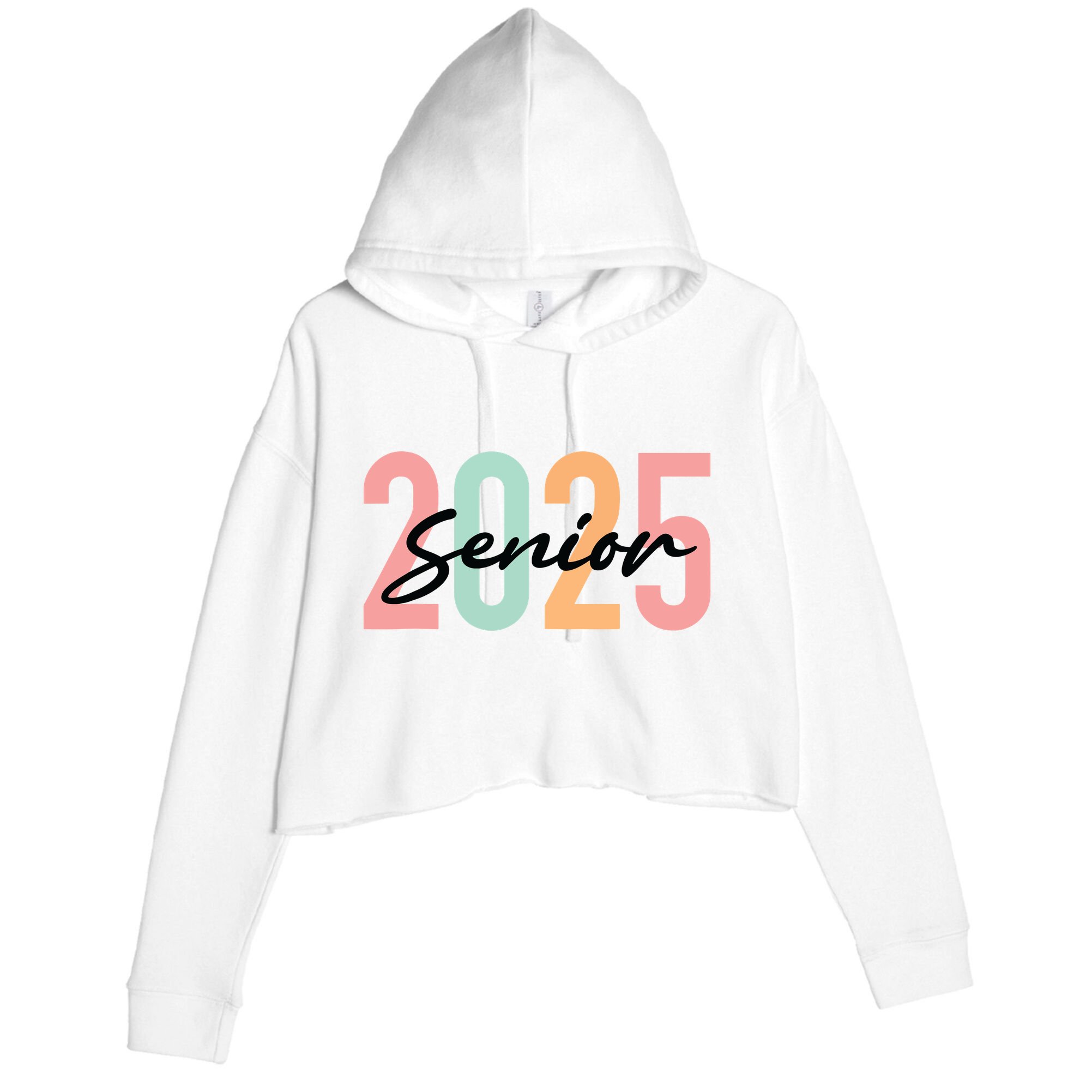 Senior 2025 Class Of 2025 Seniors Graduation 2025 Graduate Crop Fleece Hoodie