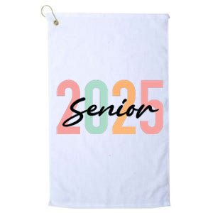 Senior 2025 Class Of 2025 Seniors Graduation 2025 Graduate Platinum Collection Golf Towel