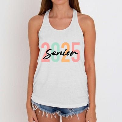 Senior 2025 Class Of 2025 Seniors Graduation 2025 Graduate Women's Knotted Racerback Tank