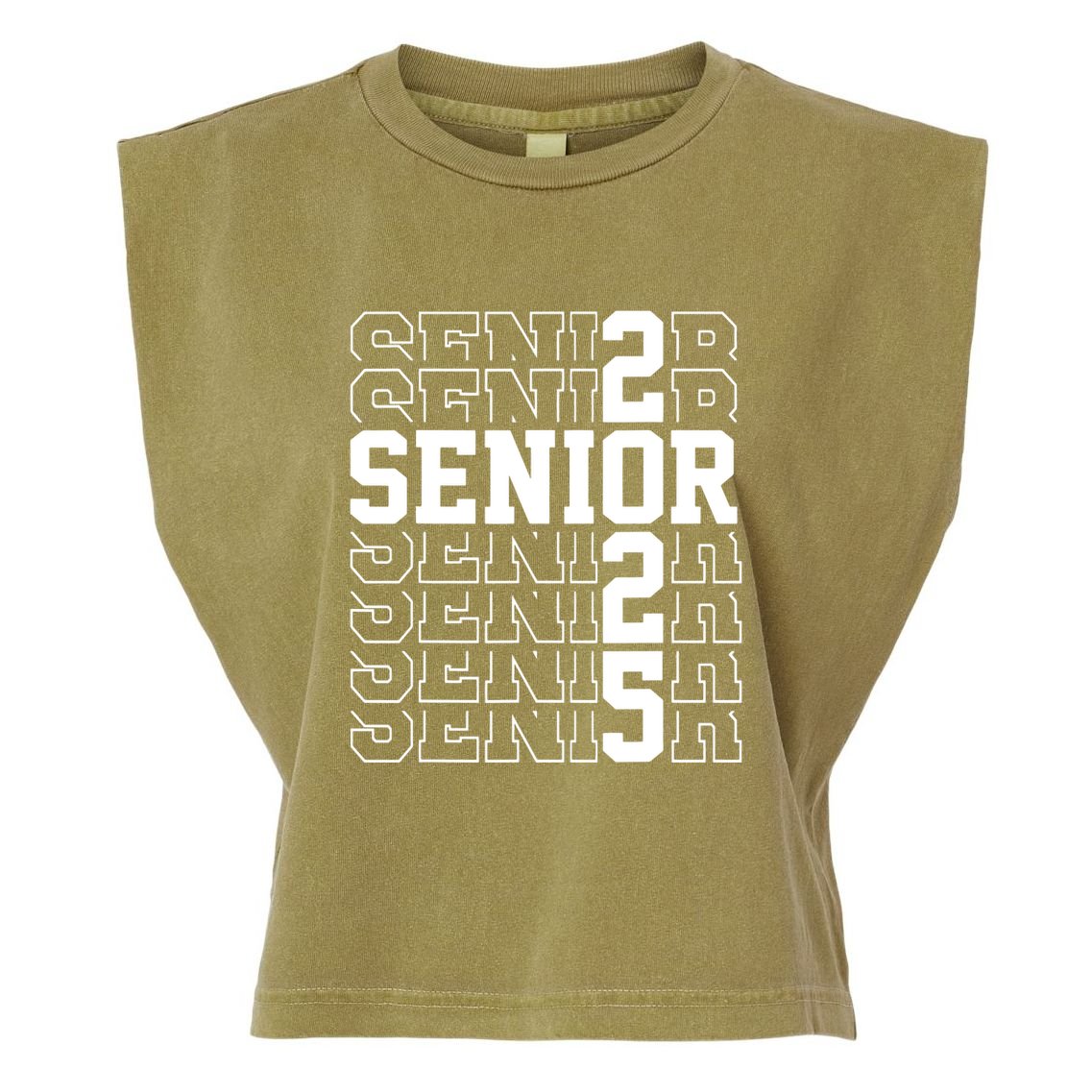 Senior 2025 Class Of 2025 Seniors Graduation 2025 Senior 25 Garment-Dyed Women's Muscle Tee