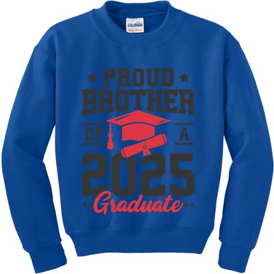 Senior 2025 Class Of 2025 Proud Brother Of A 2025 Graduate Gift Kids Sweatshirt