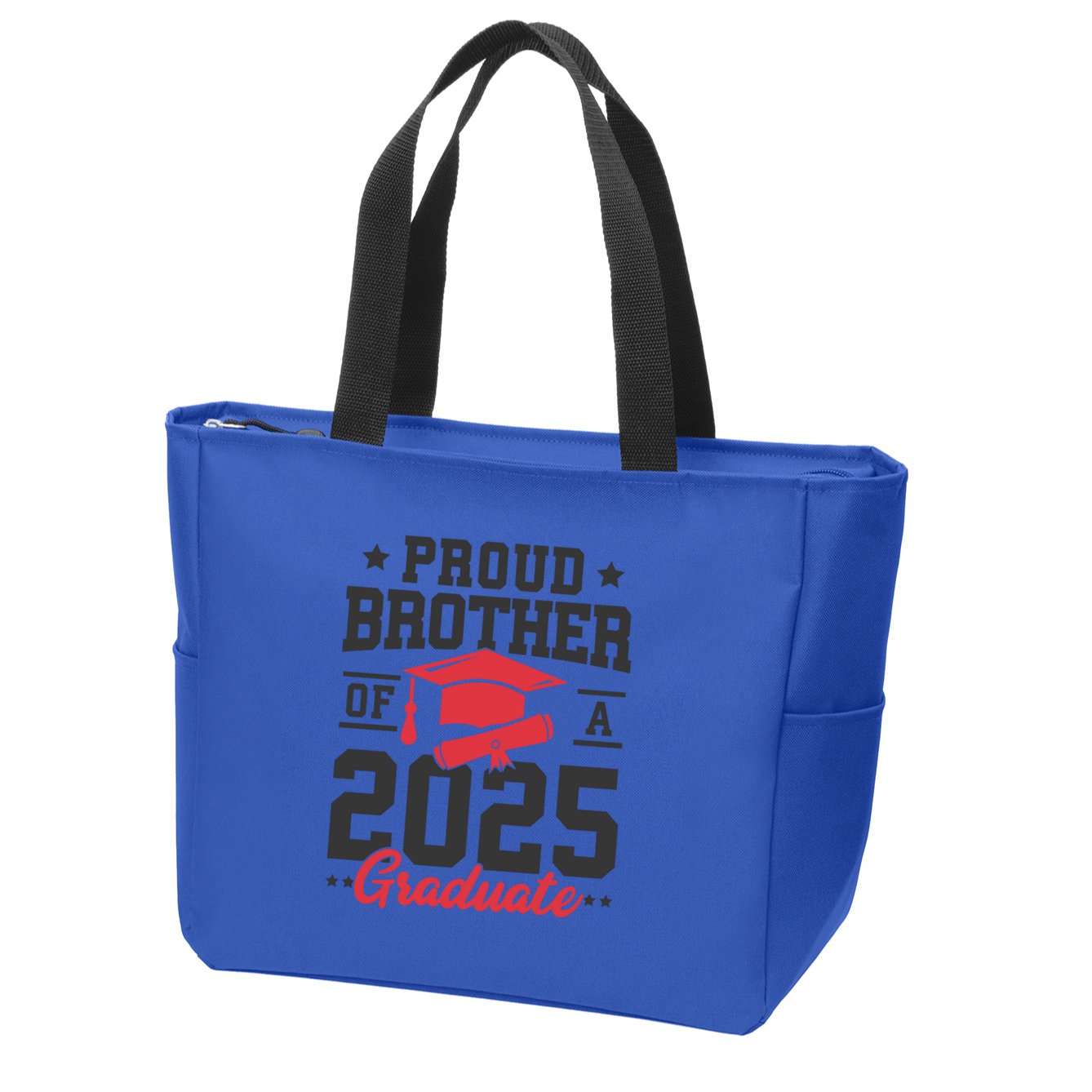 Senior 2025 Class Of 2025 Proud Brother Of A 2025 Graduate Gift Zip Tote Bag