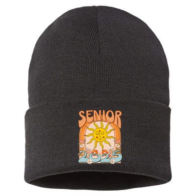 Senior 2025 Class Of 2025 Seniors Graduation 2025 Funny Sustainable Knit Beanie
