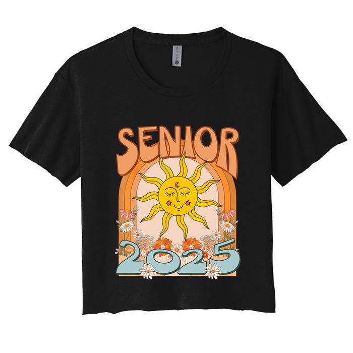 Senior 2025 Class Of 2025 Seniors Graduation 2025 Funny Women's Crop Top Tee