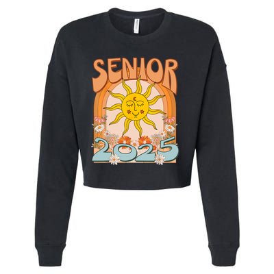 Senior 2025 Class Of 2025 Seniors Graduation 2025 Funny Cropped Pullover Crew