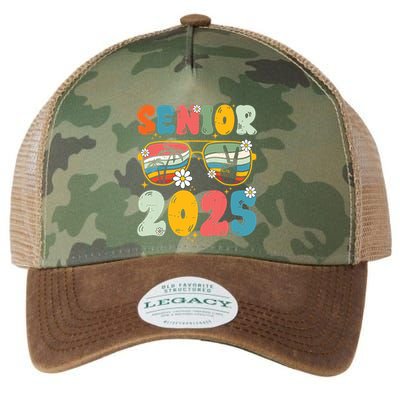 Senior 2025 Class Of 2025 Seniors Graduation Retro Groovy Legacy Tie Dye Trucker Hat