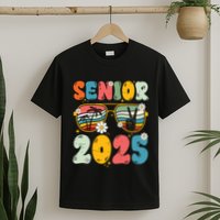 Senior 2025 Class Of 2025 Seniors Graduation Retro Groovy T-Shirt