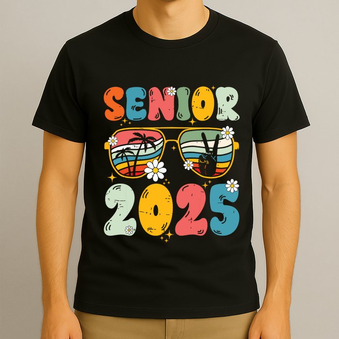 Senior 2025 Class Of 2025 Seniors Graduation Retro Groovy T-Shirt