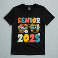 Senior 2025 Class Of 2025 Seniors Graduation Retro Groovy T-Shirt