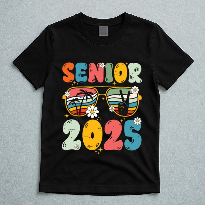 Senior 2025 Class Of 2025 Seniors Graduation Retro Groovy T-Shirt