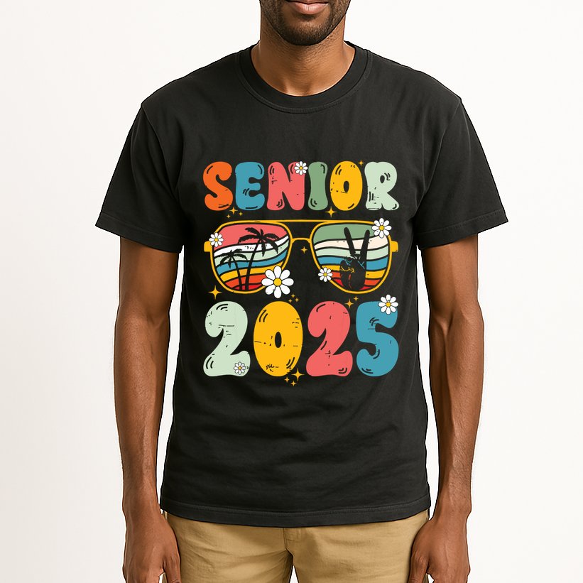 Senior 2025 Class Of 2025 Seniors Graduation Retro Groovy Tall T-Shirt