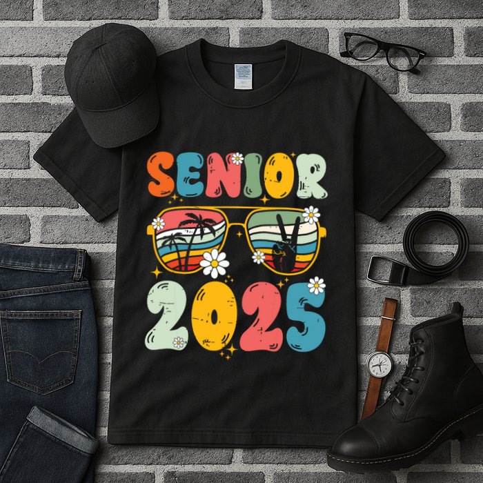 Senior 2025 Class Of 2025 Seniors Graduation Retro Groovy Tall T-Shirt