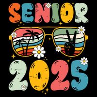 Senior 2025 Class Of 2025 Seniors Graduation Retro Groovy City Backpack