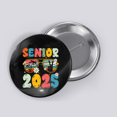 Senior 2025 Class Of 2025 Seniors Graduation Retro Groovy Button