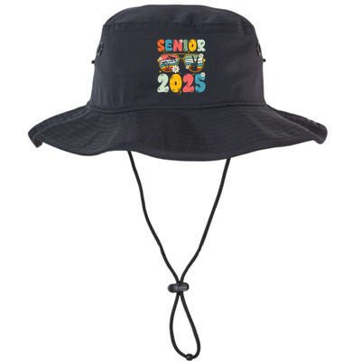Senior 2025 Class Of 2025 Seniors Graduation Retro Groovy Bucket Hat