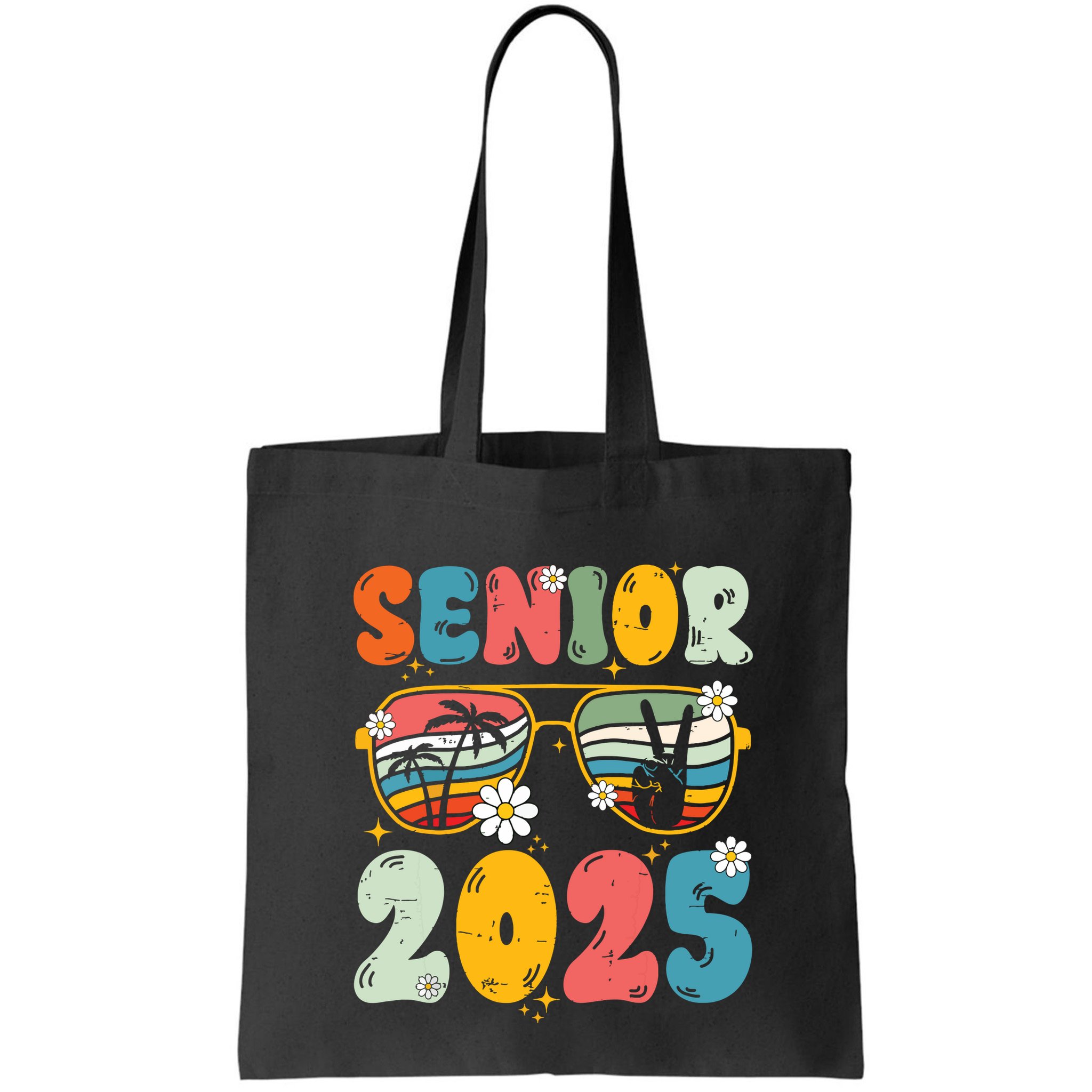Senior 2025 Class Of 2025 Seniors Graduation Retro Groovy Bag