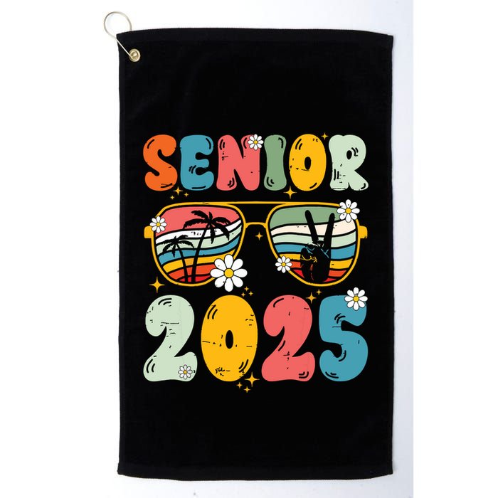 Senior 2025 Class Of 2025 Seniors Graduation Retro Groovy Golf Towel
