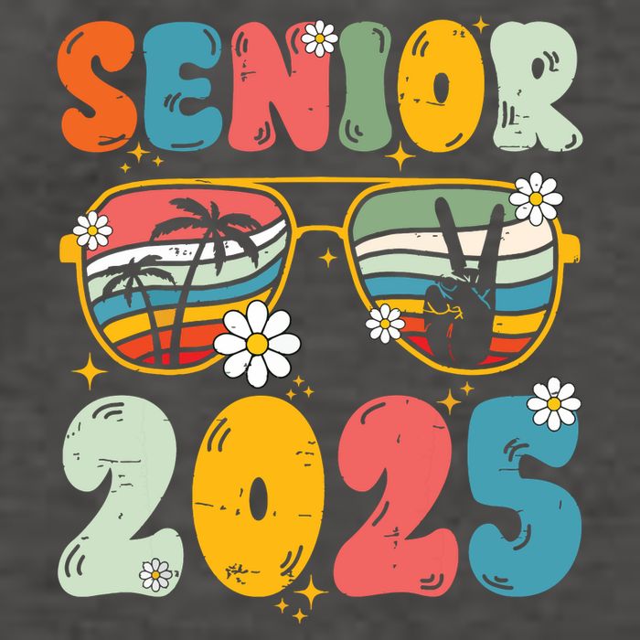 Senior 2025 Class Of 2025 Seniors Graduation Retro Groovy Vector Backpack