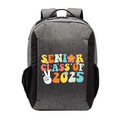 Senior 2025 Class Of 2025 Seniors Graduation Retro Groovy Vector Backpack