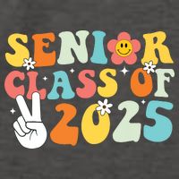 Senior 2025 Class Of 2025 Seniors Graduation Retro Groovy Vector Backpack