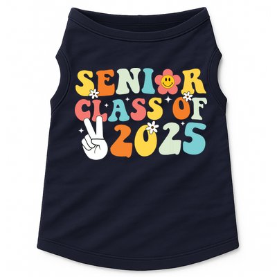 Senior 2025 Class Of 2025 Seniors Graduation Retro Groovy Doggie Tank