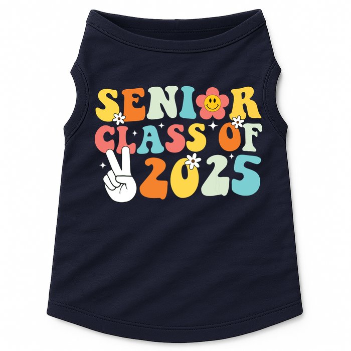 Senior 2025 Class Of 2025 Seniors Graduation Retro Groovy Doggie Tank